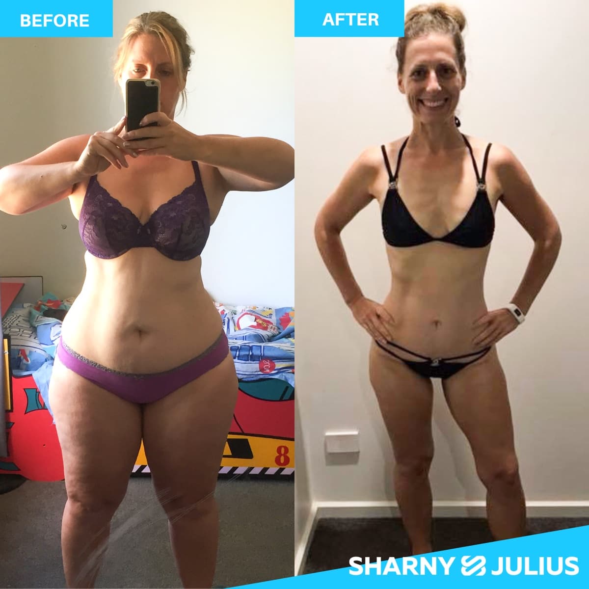 Tania Jago — before and after transformation